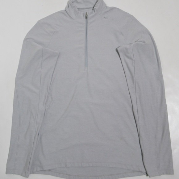Lululemon Men's Surge Warm 1/2 Zip Heathered Sea Salt Size M Rulu - Picture 1 of 12
